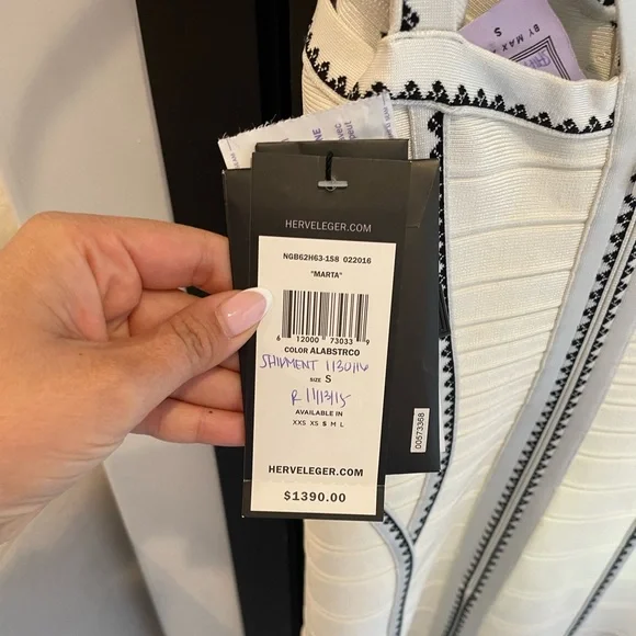 White “Marta” Herve dress. Brand New. Size Small